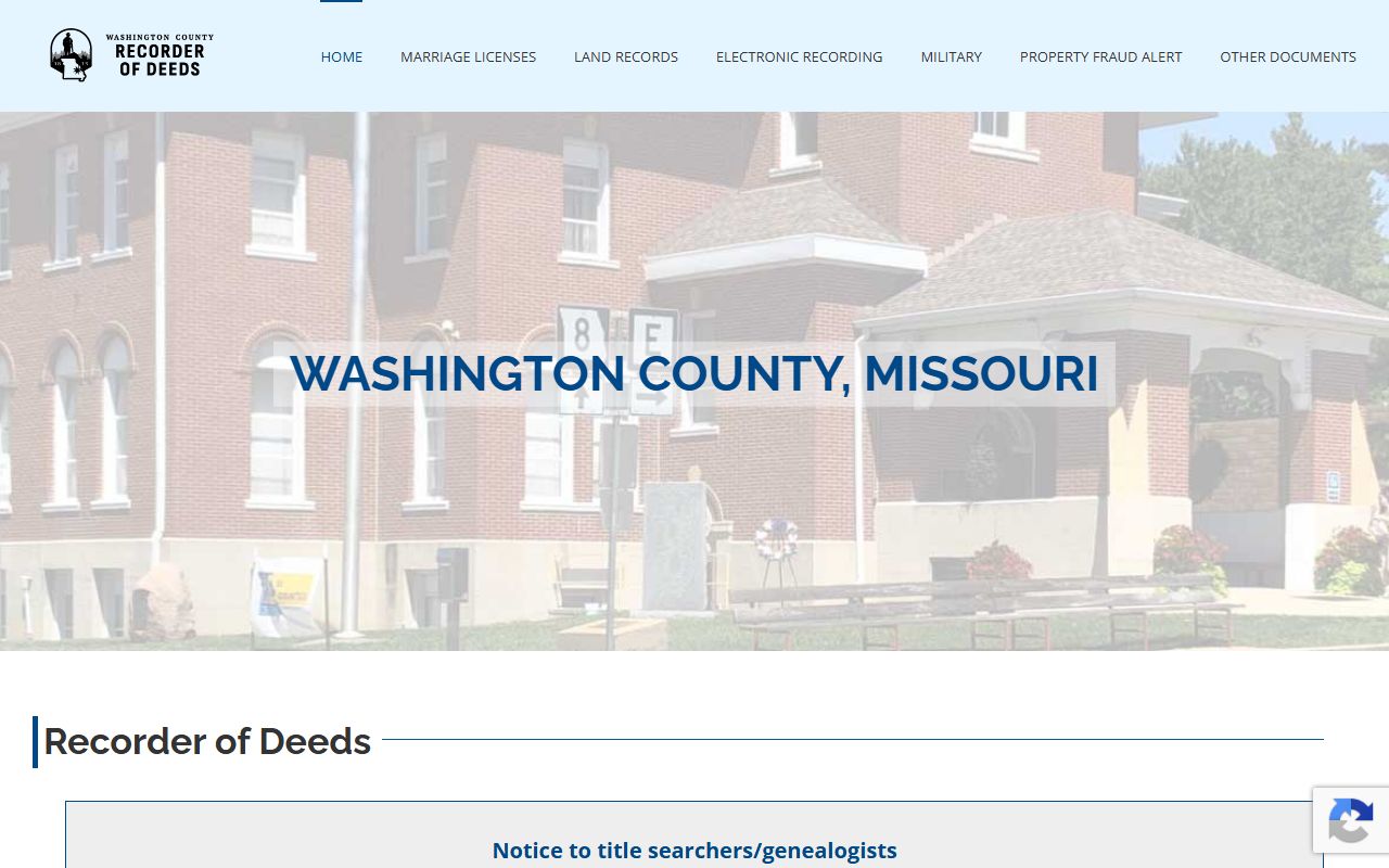Washington County Circuit Clerk records Recorder website service information