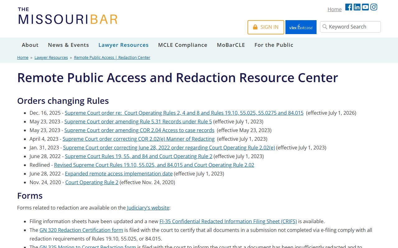 Washington County court records Missouri remote access resource